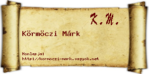 Körmöczi Márk névjegykártya