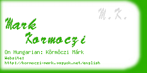 mark kormoczi business card